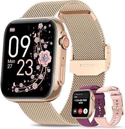Smart Watches for Women, 1.91" HD Fitness Tracker Watch with Blood Pressure/Hear
