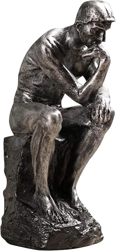 Thinker Figurine Vintage Style Thinker Statues Thinking Man Figurines Desktop Sc