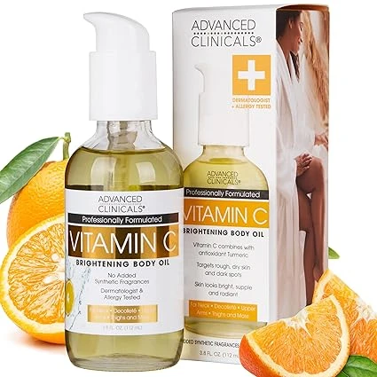 Advanced Clinicals Vitamin C Body Oil Skin Care Mo...