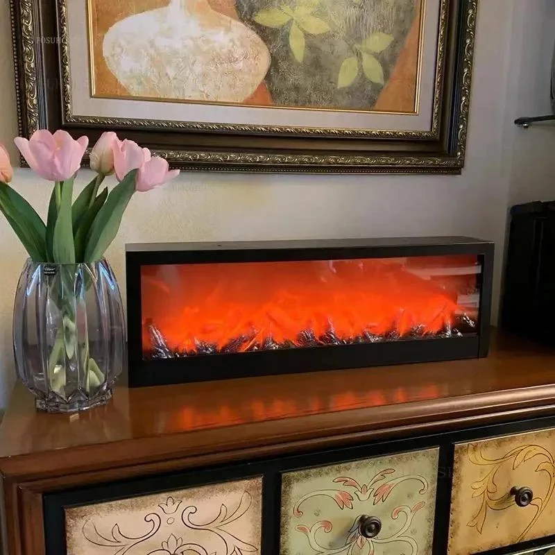 LED Wall Fireplace Table