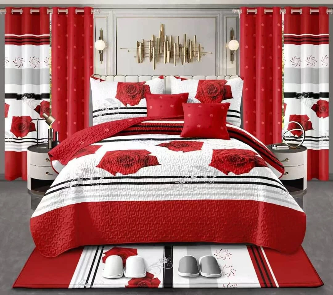 Yogeneg King Size Comforter Set 7 Piece Bed in a Bag,Elegant Floral Botanical Pa