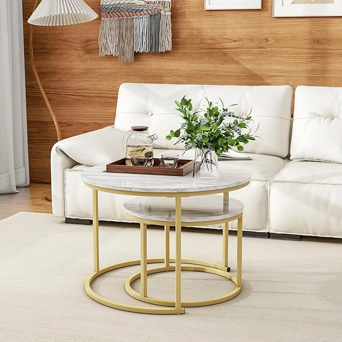 Round Coffee Table Set of...
