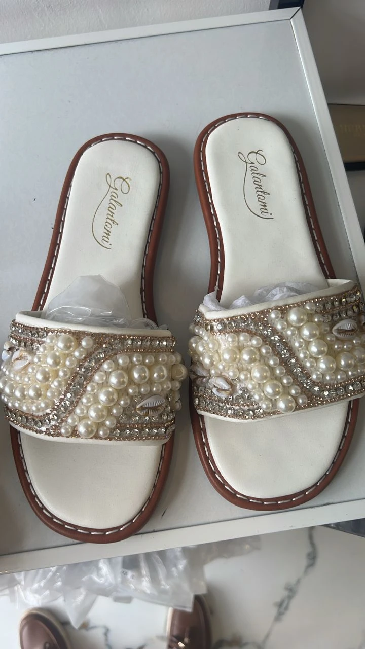 Celine-branded slides Leather Summer Sandals for Women 2025 - Fashion Flat Women