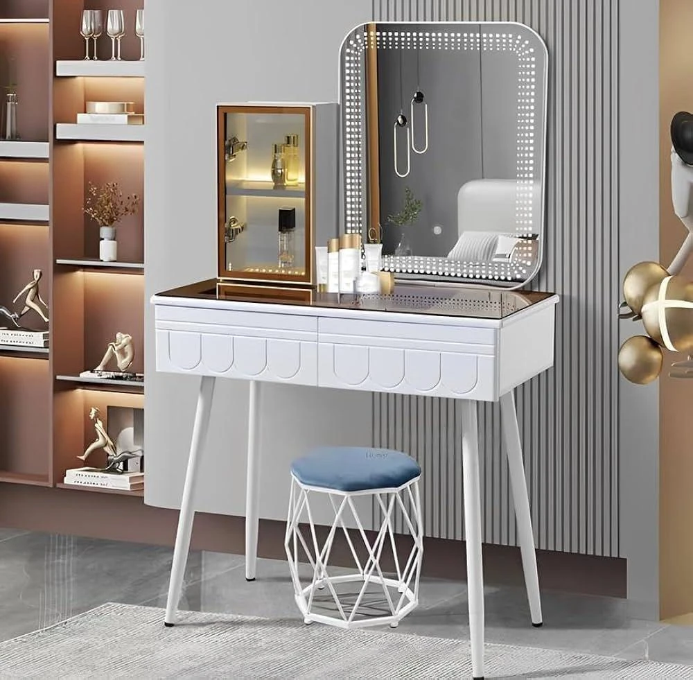 Deep Sleep Luxury Vanity Table Set | Square LED To...