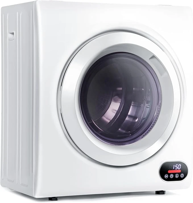 Euhomy Compact Laundry Dryer, 3.5 cu ft Front Load Stainless Steel Clothes Dryer