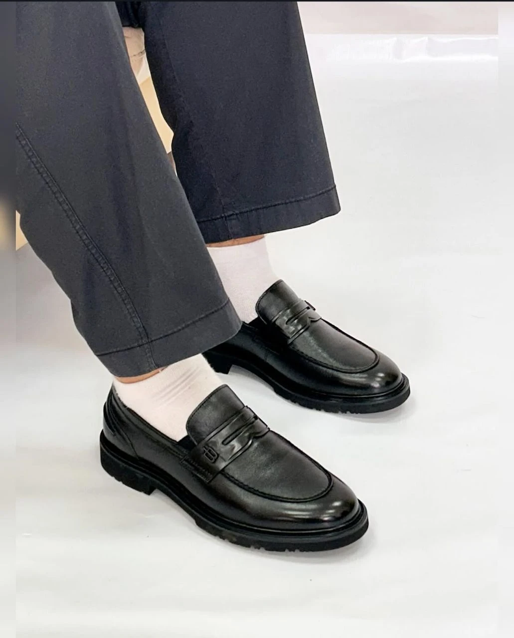Black Leather Loafers