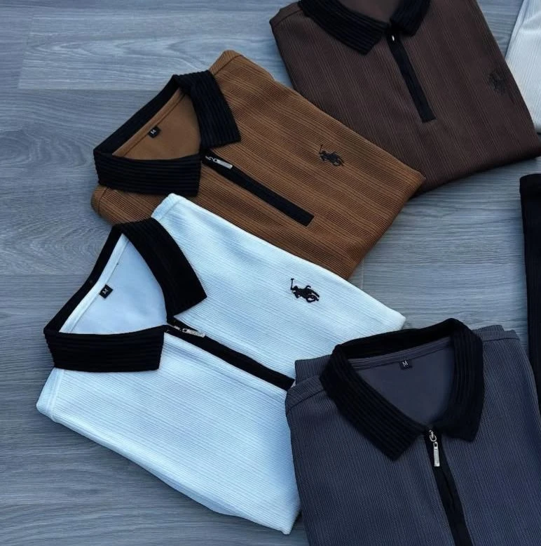 Polo Ralph Lauren Contrast Collar Zip Polo Shirt