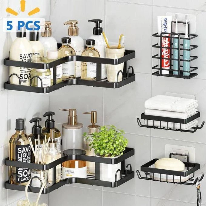 5 Piece Bathroom Rack Set