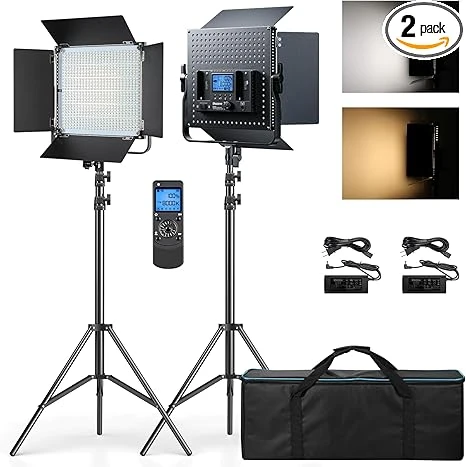 D80 Photography Lighting(Aluminum Alloy Body), 2 P...
