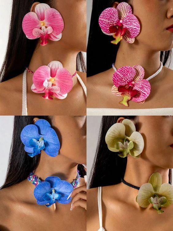Phalaenopsis Orchid Flower Earrings