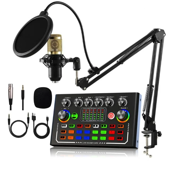 condenser microphone and sound card