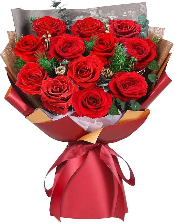 ADDWel Valentine's Gifts for Her, Preserved Red Ro...