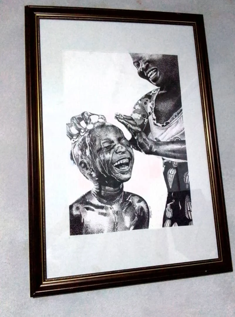 Bath of Laughter – Artwork Medium: Pen Maker on pa...