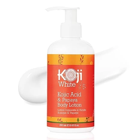 Koji White Kojic Acid & Papaya Body Lotion - Exfoliating, Hydrating, Moisturizin