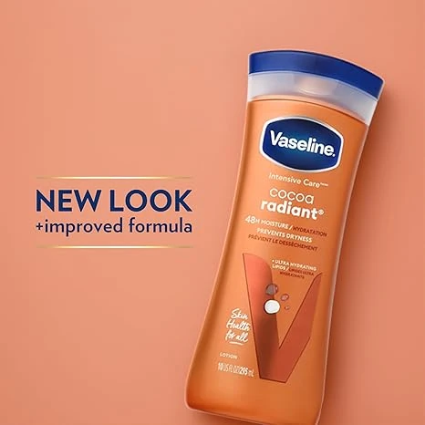 Vaseline Intensive Care Cocoa Radiant Hand & Body Moisturizer + Lip Therapy with