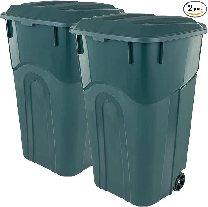ECOSolution 32 Gallon Wheeled Outdoor Garbage Can...