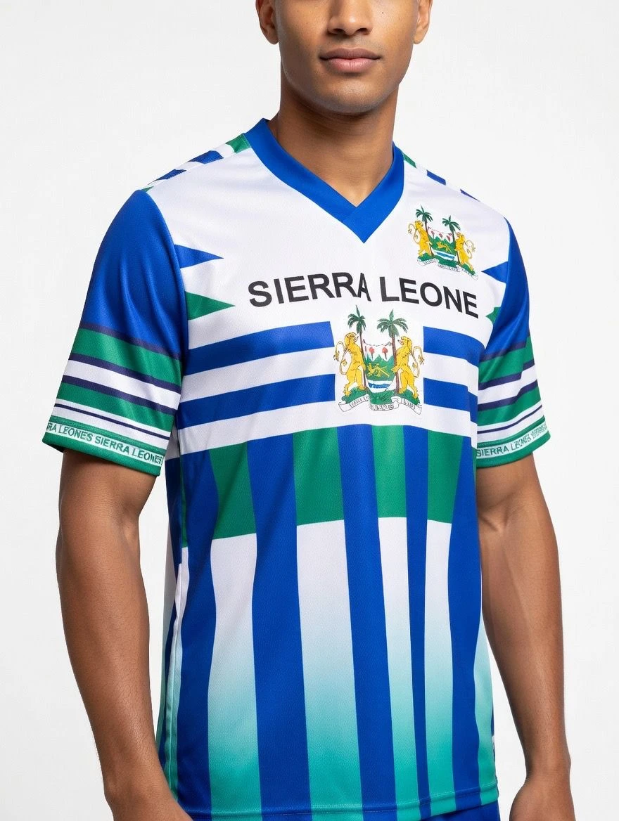 Sierra Leone National Jersey – Green, White & Blue Pride Edition