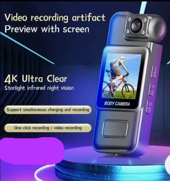 4K Ultra Clear Body Camera with Screen